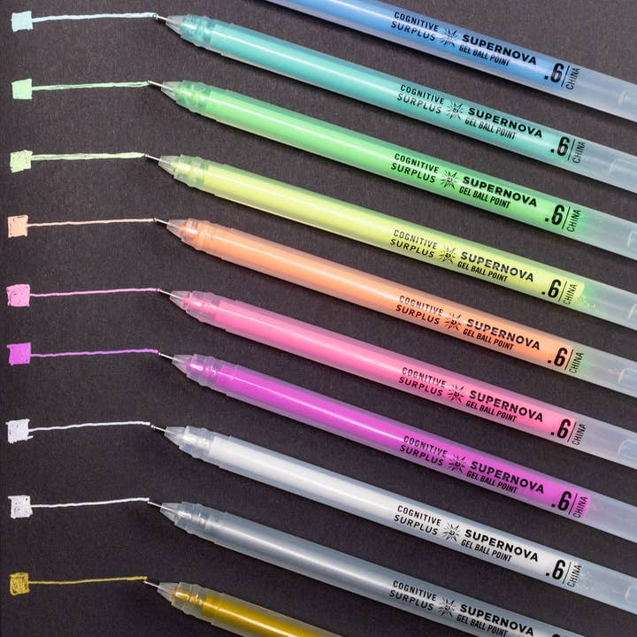 Cognitive Surplus EU – Caneta por atacado – Pack de Canetas de Gel Supernova (Caixa de 6)1