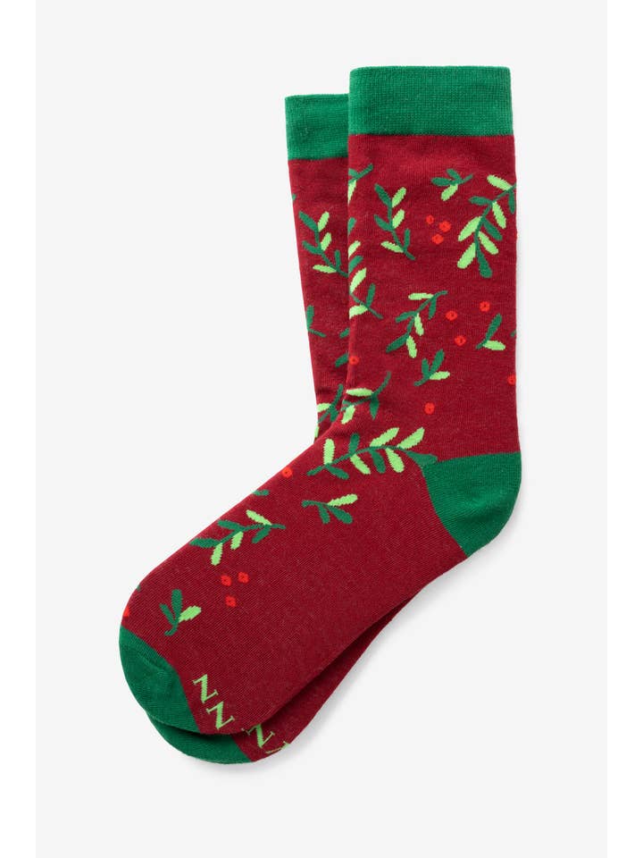 Alynn - Wholesale Socks - Men's - Under the Mistletoe Carded Cotton Sock by Alynn