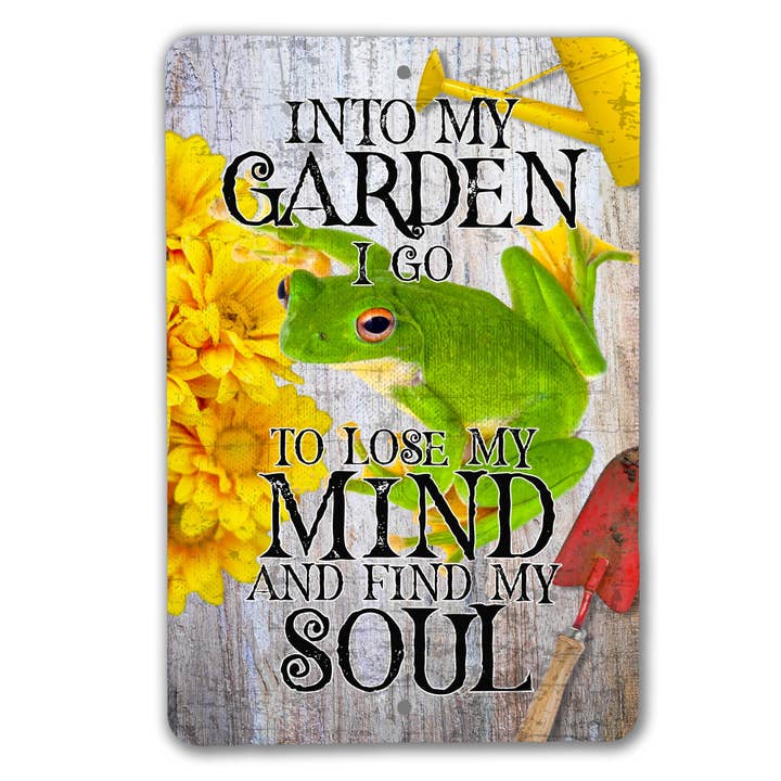 Tree Frog Garden Sign for wholesale by Real Cool Stickers & Stuff