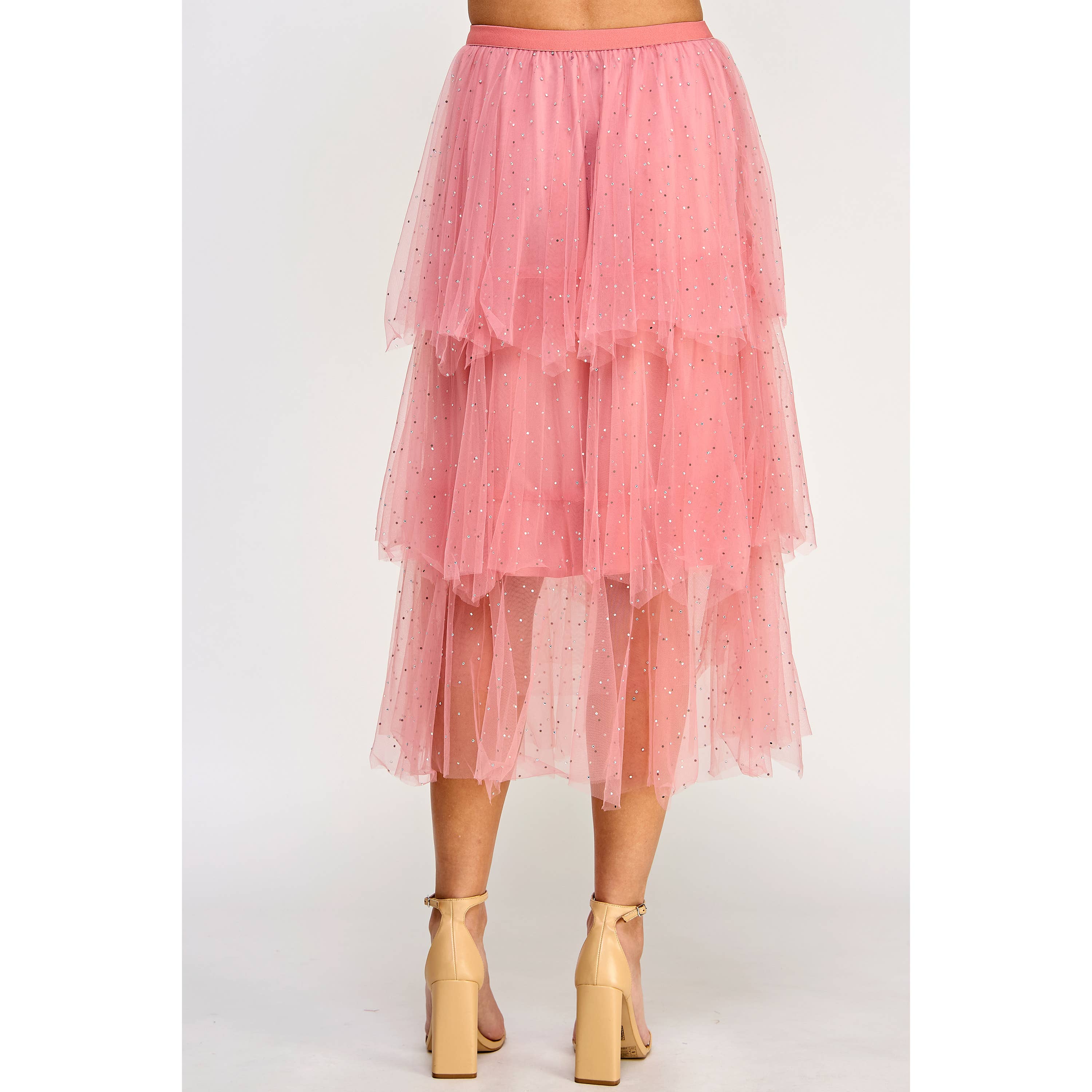 Strut & Bolt - Wholesale Rok - Dames - Midirok van tule met studs en strass12