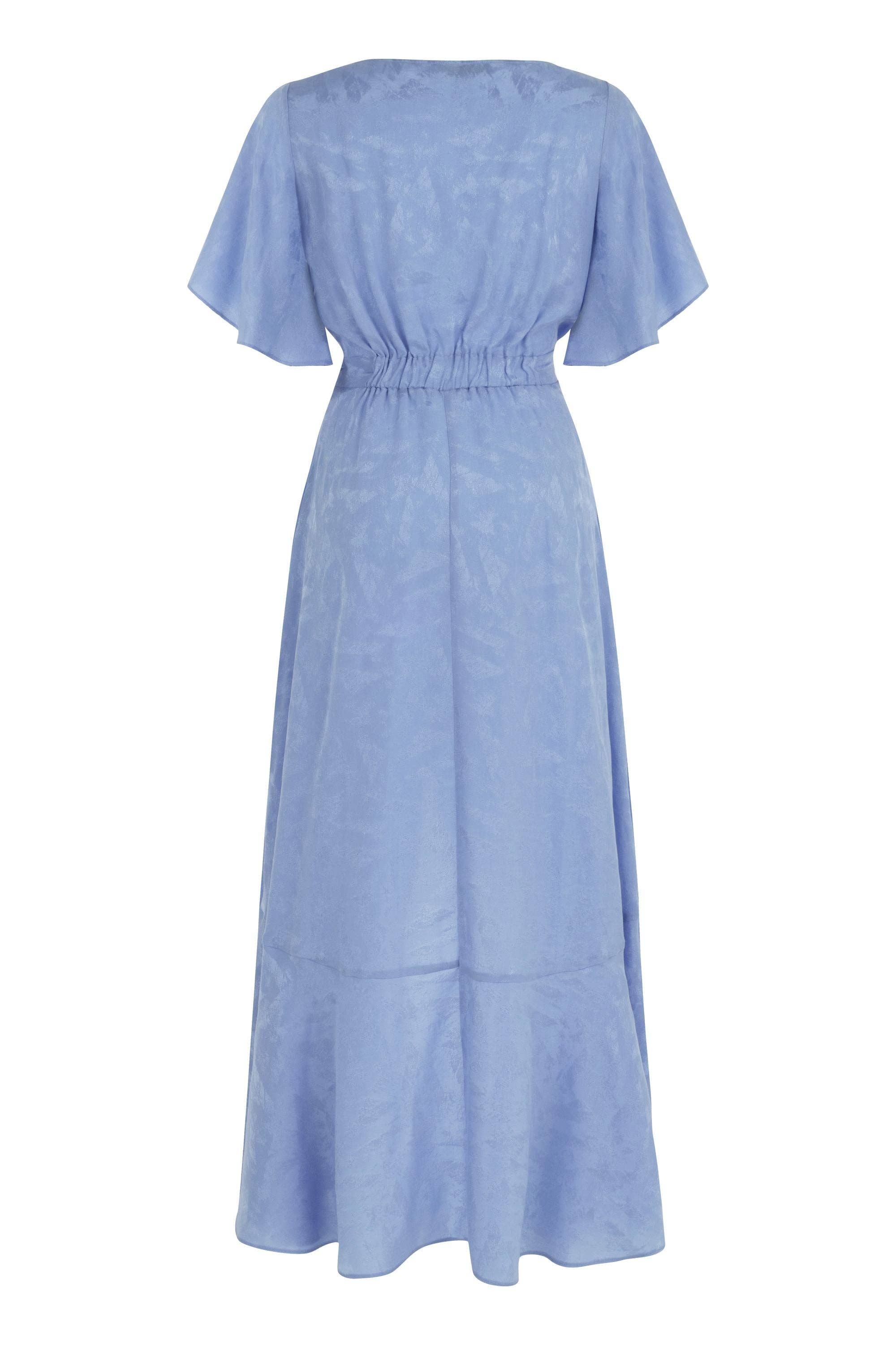 Blue Asymmetric Flounce Dress for wholesale on Faire3