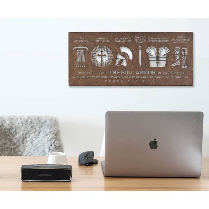 Dicksons - Wholesale Muurplakkaat - Muurplaat Metal Armor Of God 20 x 92