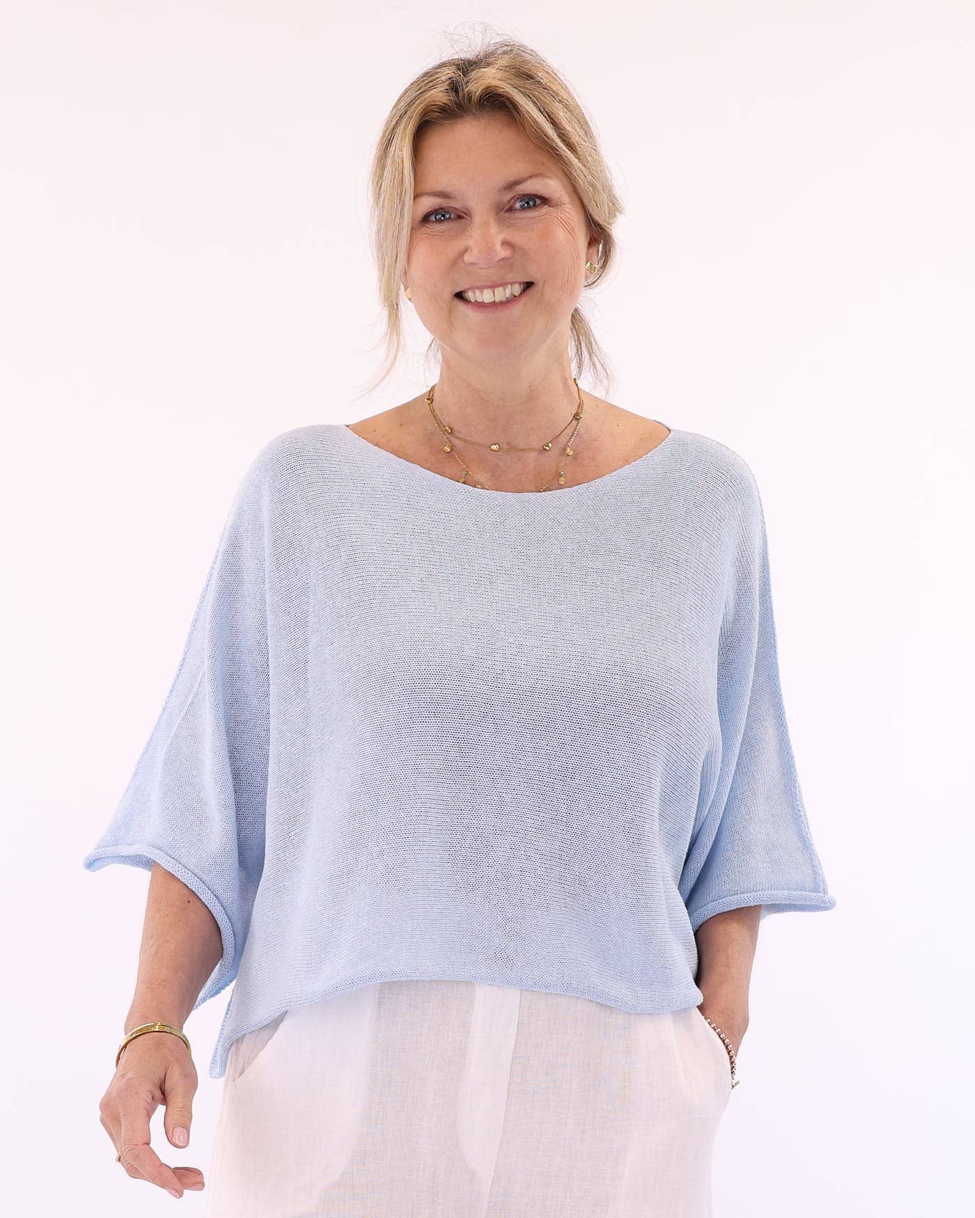 Cadenza Italy Ltd - Wholesale Knit Top - Women's - Cotton Blend Short Tunic Top4