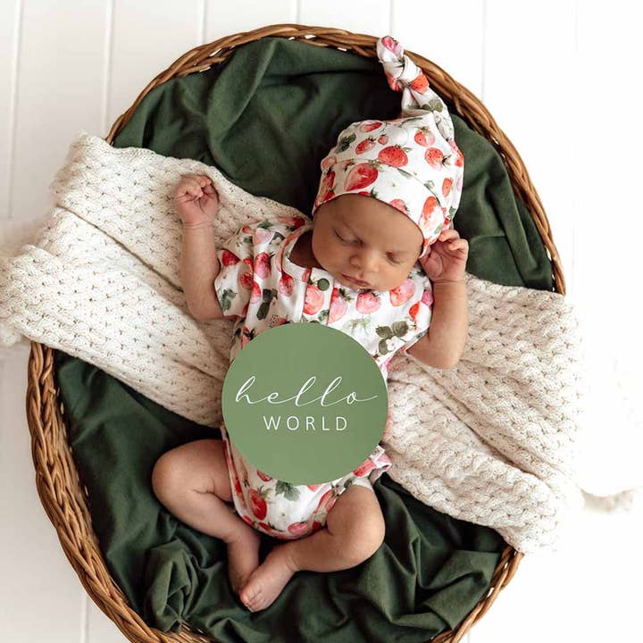 Snuggle Hunny - Wholesale Bodysuit (Non-Footed) - Baby - Strawberry Short Sleeve Organic Bodysuit5