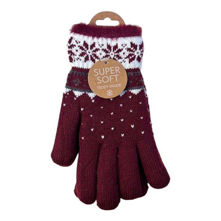 VewoTex - Wholesale Gloves - Women's - Winter Women's Gloves Snowflake » Affordable Finger Gloves » Winter Gloves » Knitted Gloves One Size5
