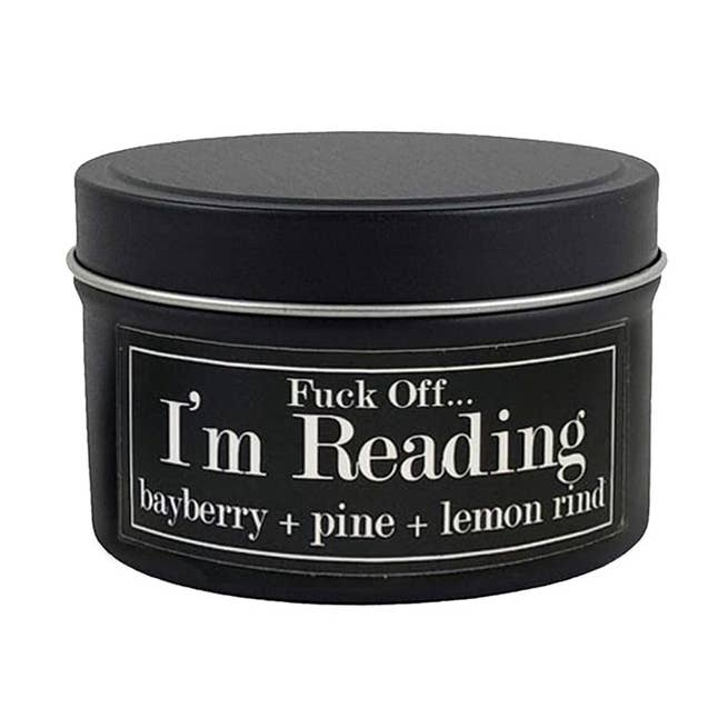 Fly Paper Products - Wholesale Travel Candles - F... Off I'm Reading 4oz Candle Bayberry + Pine0