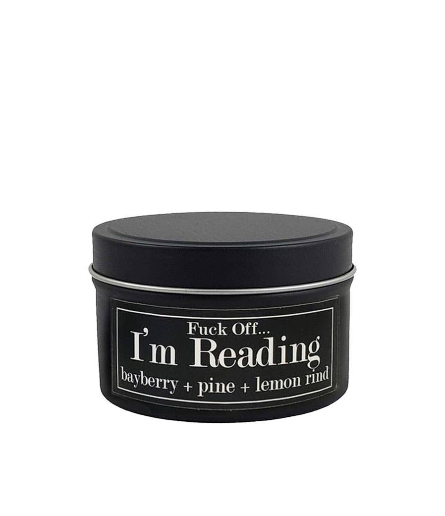 Fly Paper Products – wholesale Travel candles – F... Off I'm Reading 4oz Candle Bayberry + Pine