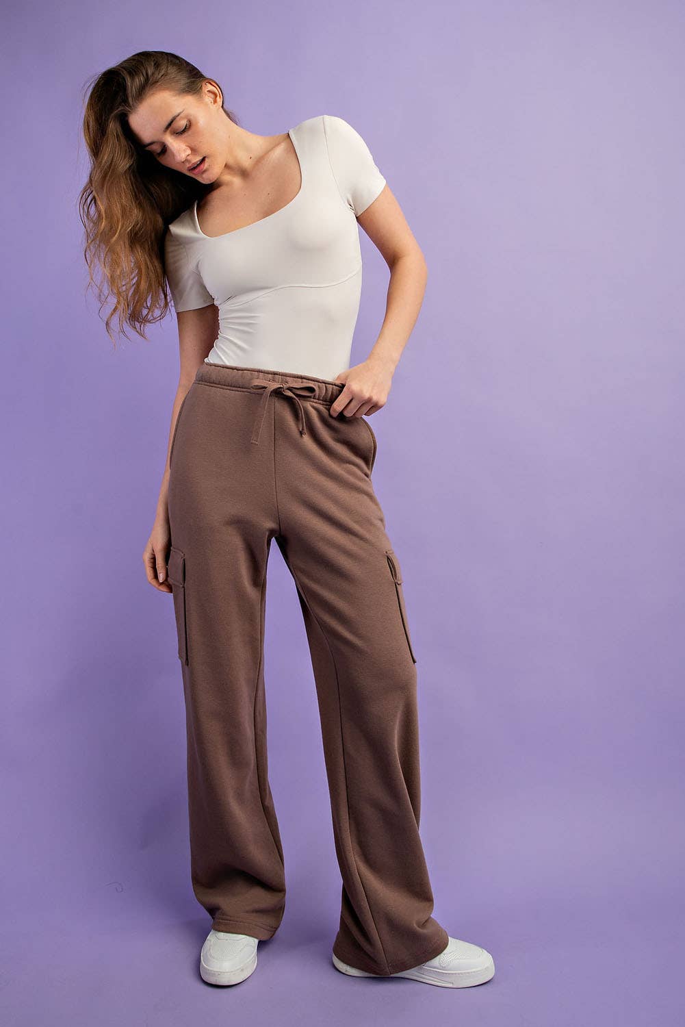 Rae Mode - Wholesale Pants - Women's - FRENCH TERRY STRAIGHT CARGO SWEATPANT7