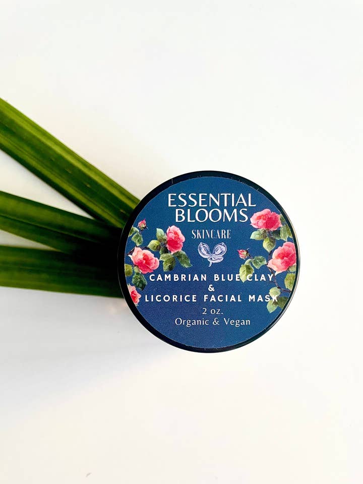 Cambrian Blue Clay & Licorice Facial Mask for wholesale by Essential Blooms Body & Skincare