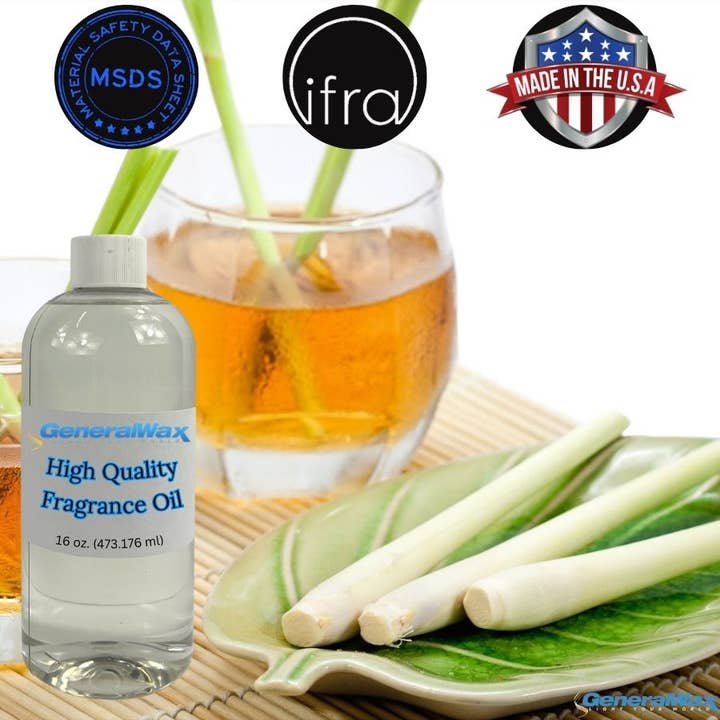 16oz. Lemon Grass - Candle Fragrance Oil for wholesale by General Wax - Candle Making Supplies