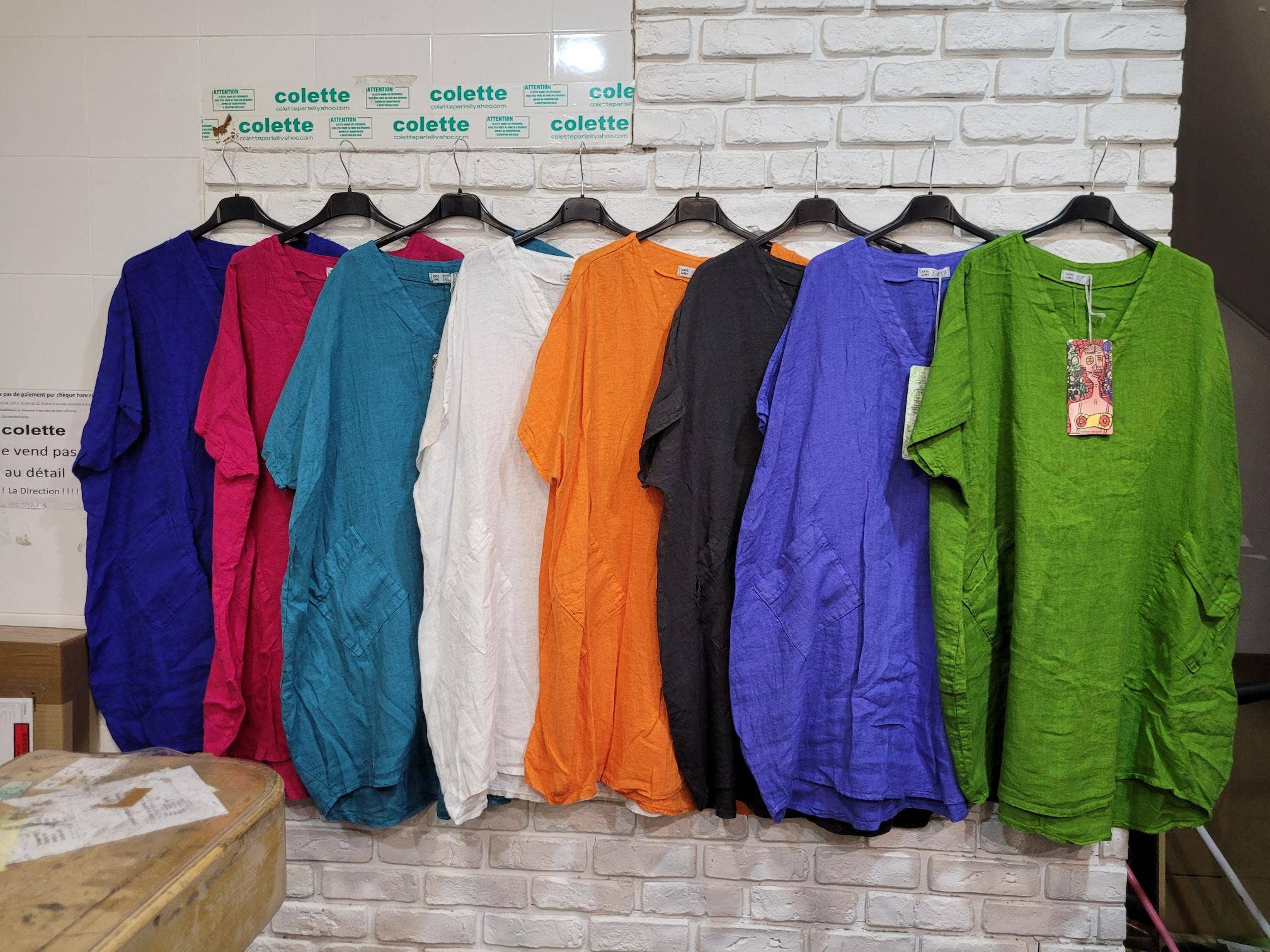 la maison des fibres naturelles - Wholesale Tunic - Women's - Tunic 62804 100% linen made in Italy53