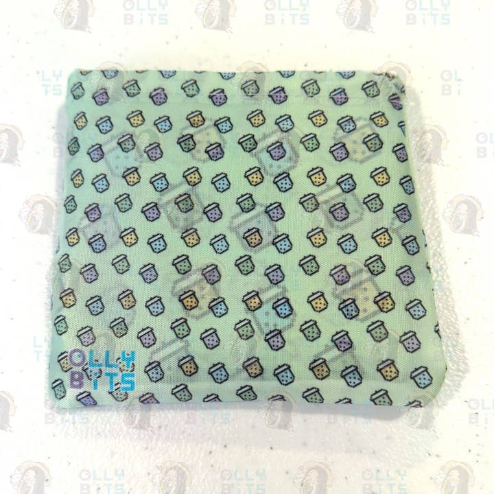 Ollybits Pixel Art - Wholesale Tote Bag - Women's - Pixel Boba Foldable Reusable Tote Bag1