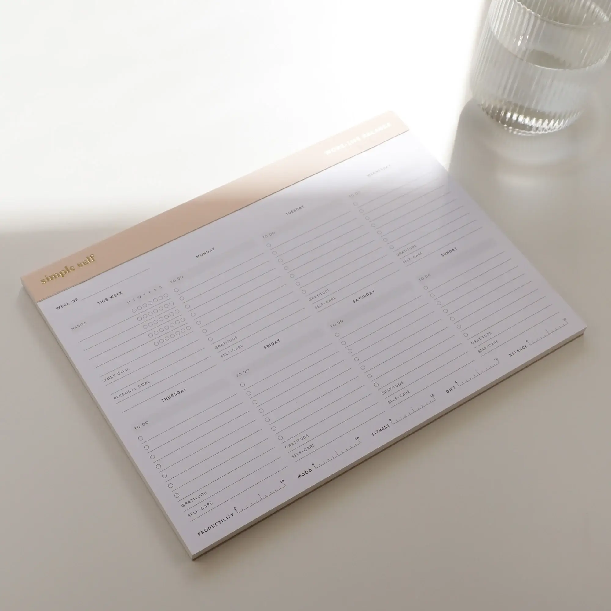 Simple Self - Wholesale Planner - Work-Life Balance Planning Pad2