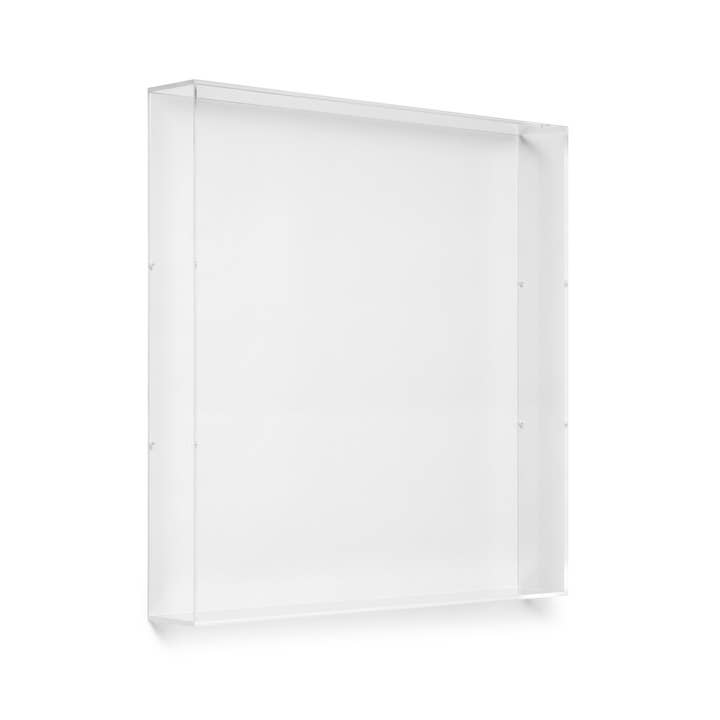 20" x 20" x 3" Backless Modern UV-Grade Acrylic Shadowboxes for wholesale by Wexel Art