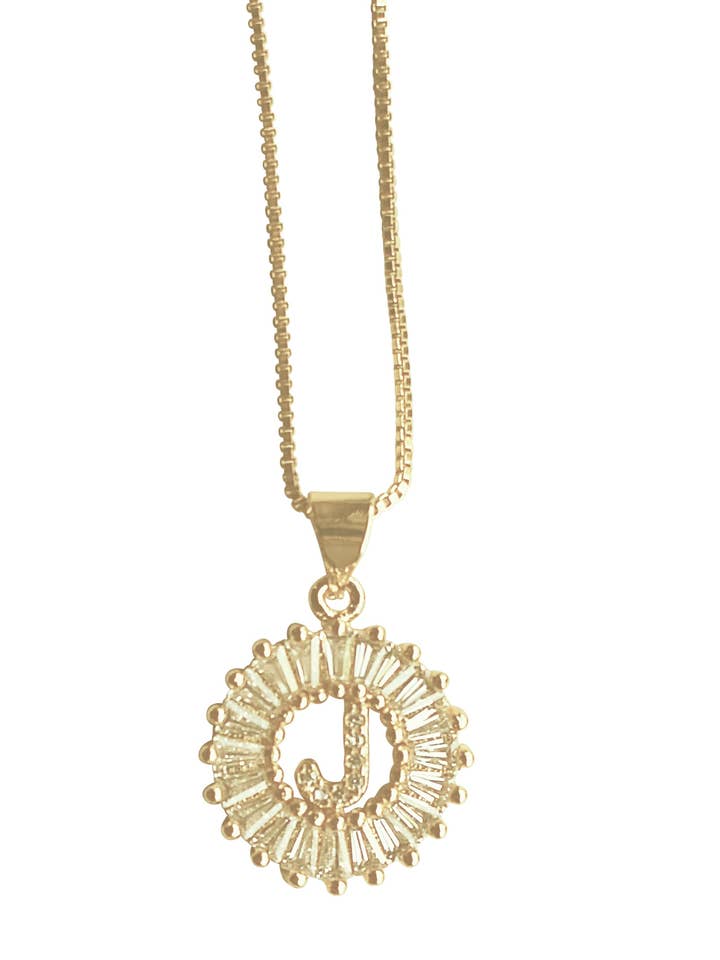 Circle Initial Necklace Gold- Top 12 for wholesale by Gemelli