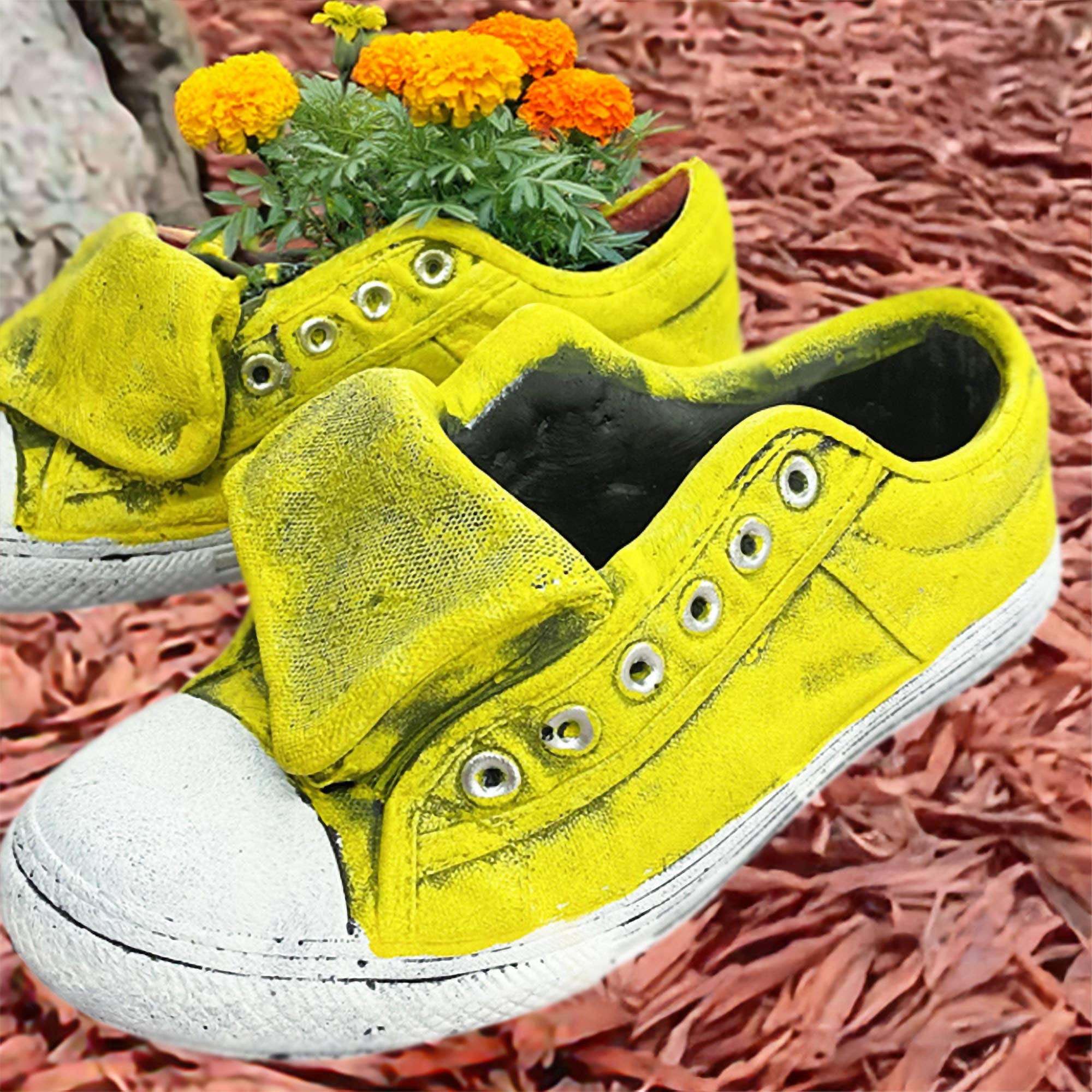 Santa’s Workshop Inc. - Wholesale Plant Pot - Yellow Sneaker Planter , 2 Asst.6