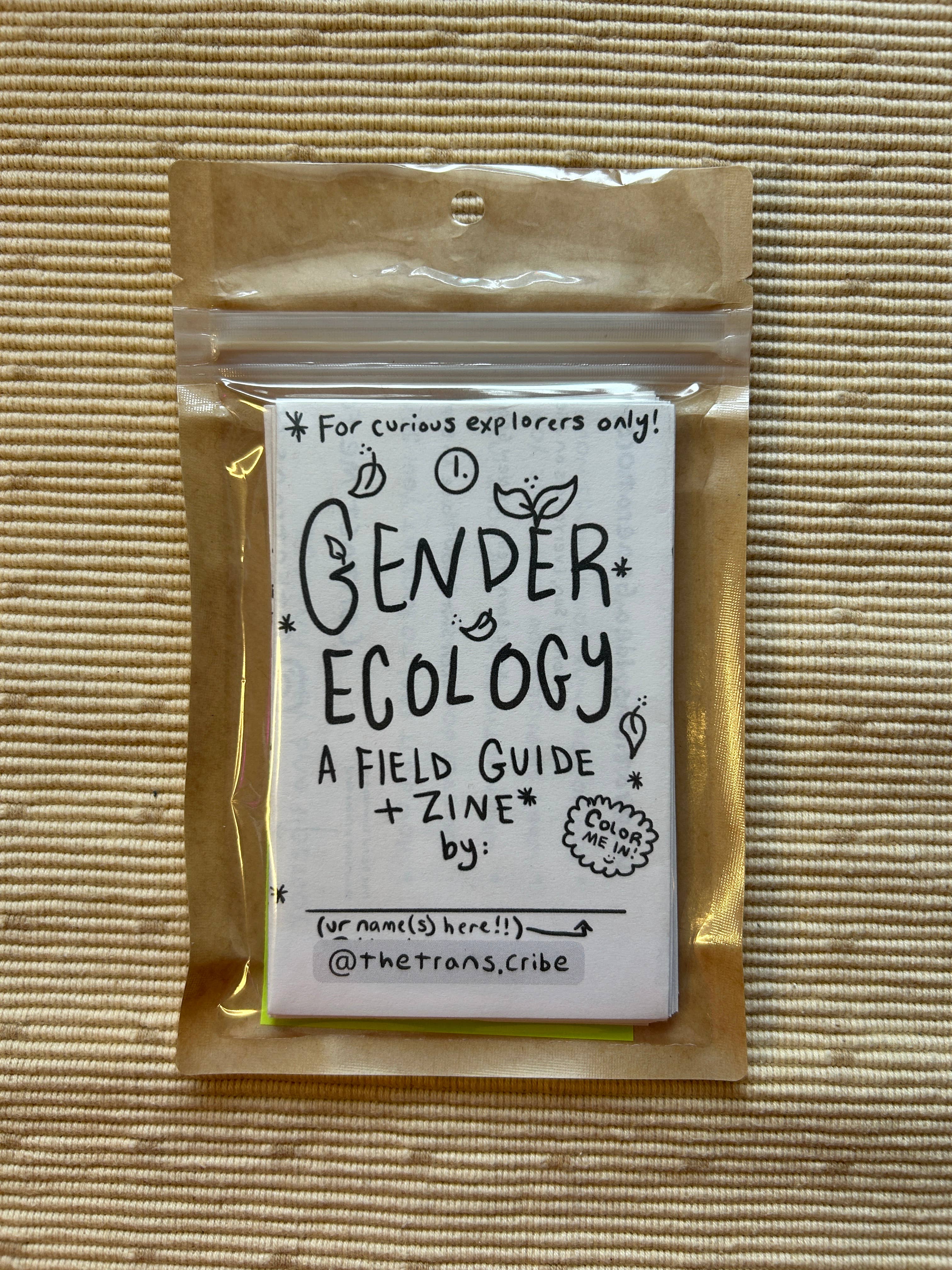 the (trans)cribe - Wholesale Nature & Outdoors Book - Gender Ecology Field Guide & Zine Full Series- 5 zines1