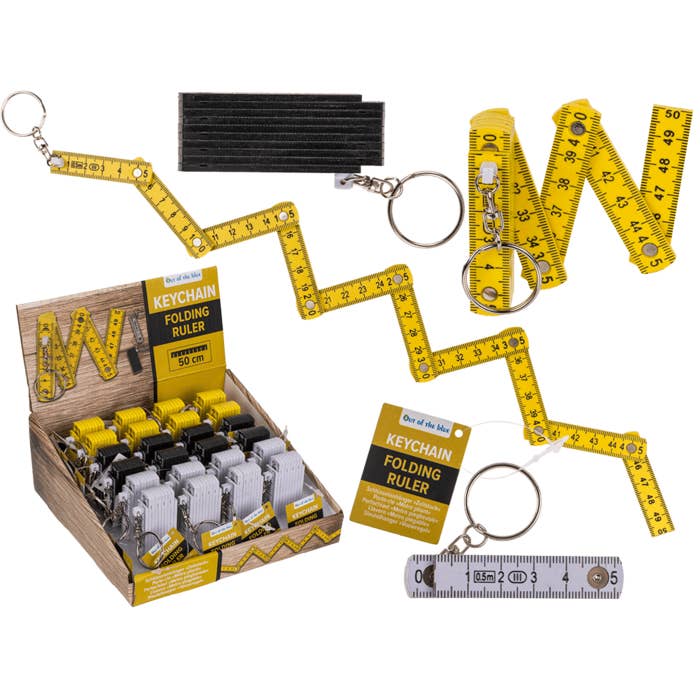 Out of the blue KG – wholesale Keychain – Unisex – Keychain, Plastic Folding Ruler,