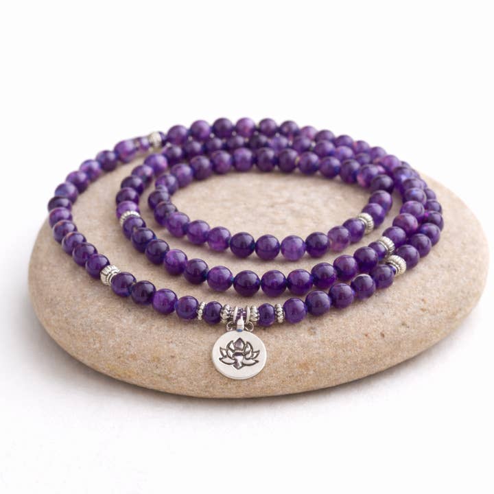 Amethyst Mala: Serenity & Calmness for wholesale by L'Atelier d'Eva