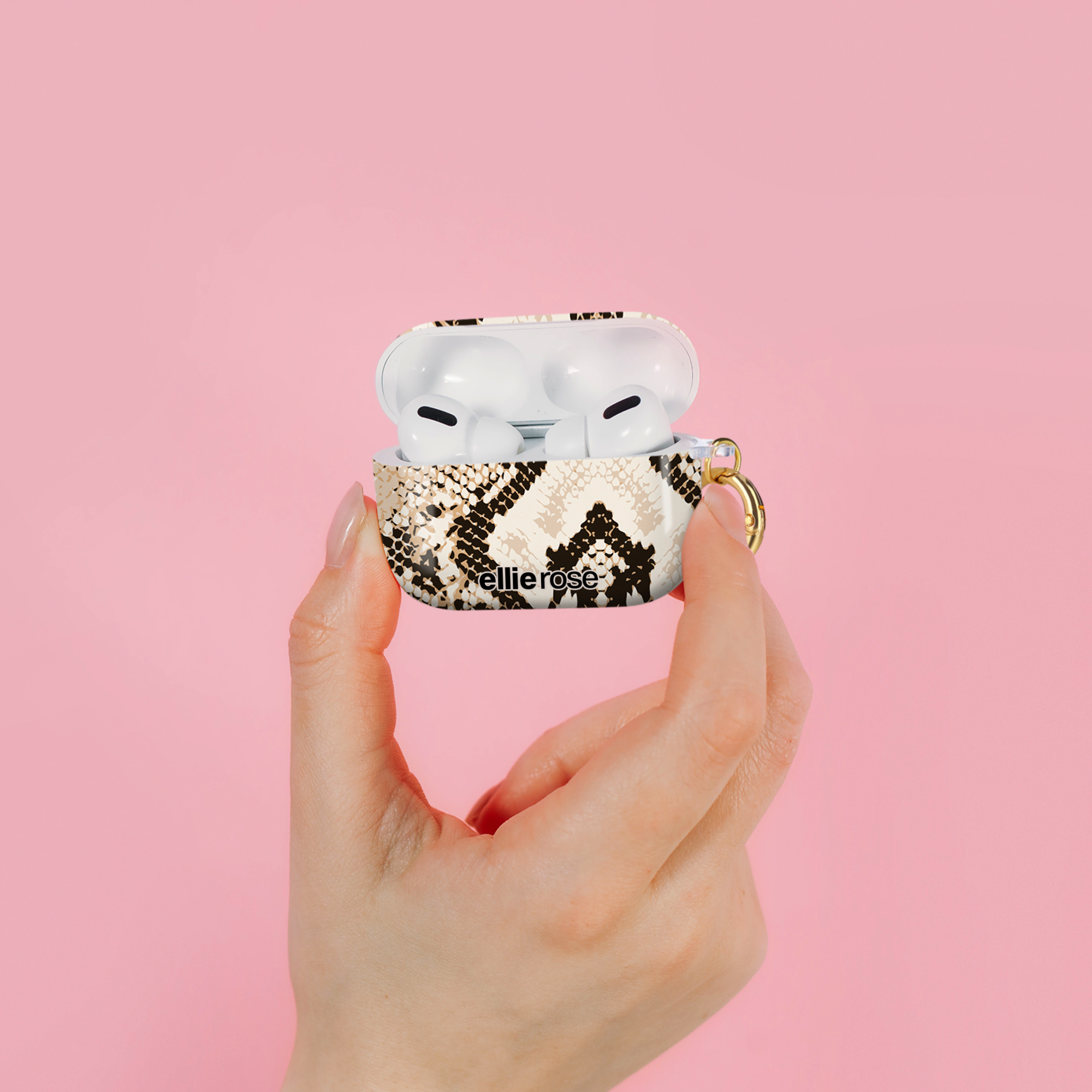 Ellie Rose - Vente Étui pour écouteurs/casque – femme - Étui pour AirPods Pro - Peau de serpent10