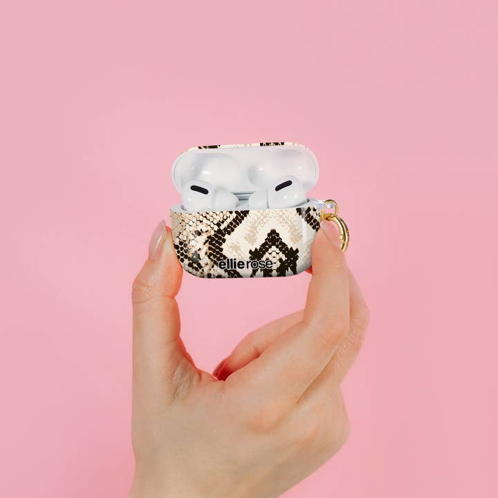 Ellie Rose - Vente Étui pour écouteurs/casque – femme - Étui pour AirPods Pro - Peau de serpent10