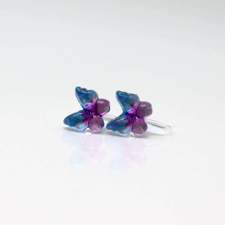 Pretty Smart - Vente Clous d'oreille - Boucles d'oreilles à tige en forme de papillon, 10 mm8