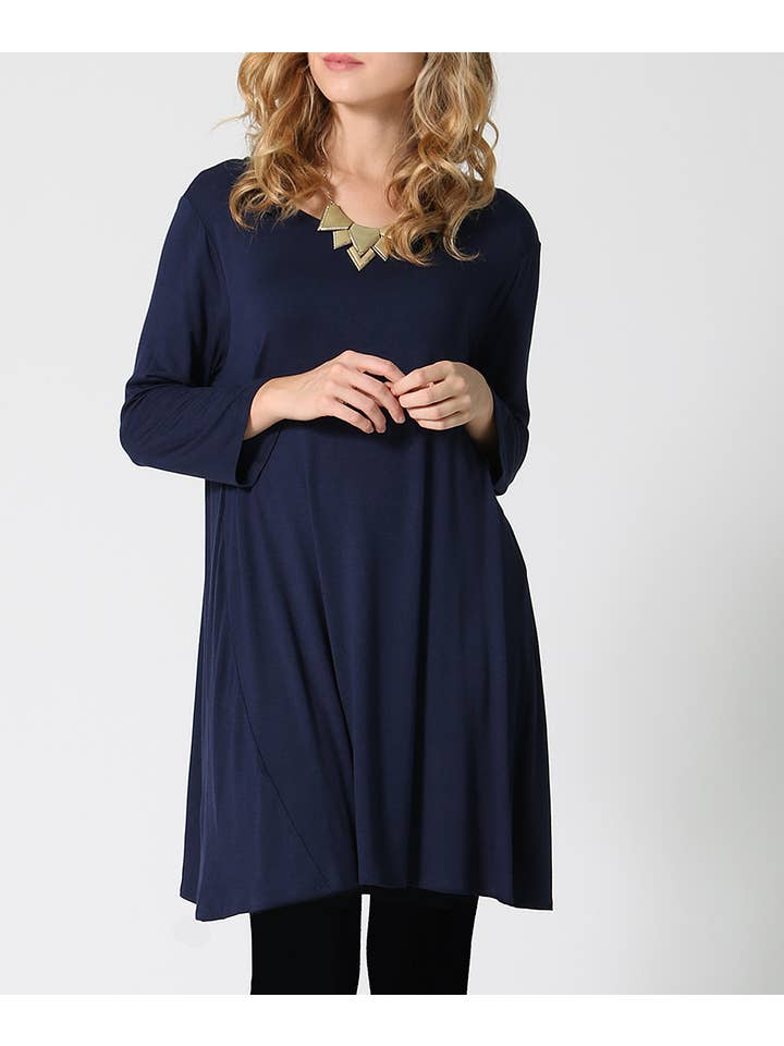 42POPS - Wholesale Tunic - Women's - 3/4 Sleeve Loose fit Tunic6