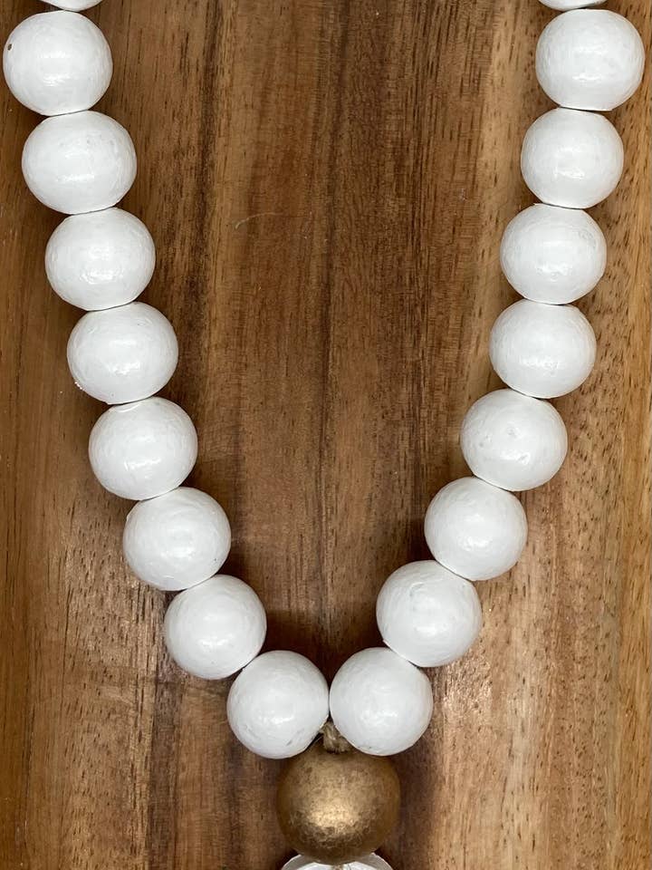 Blessing white beads with Chalice and Host for wholesale by RKM Designs