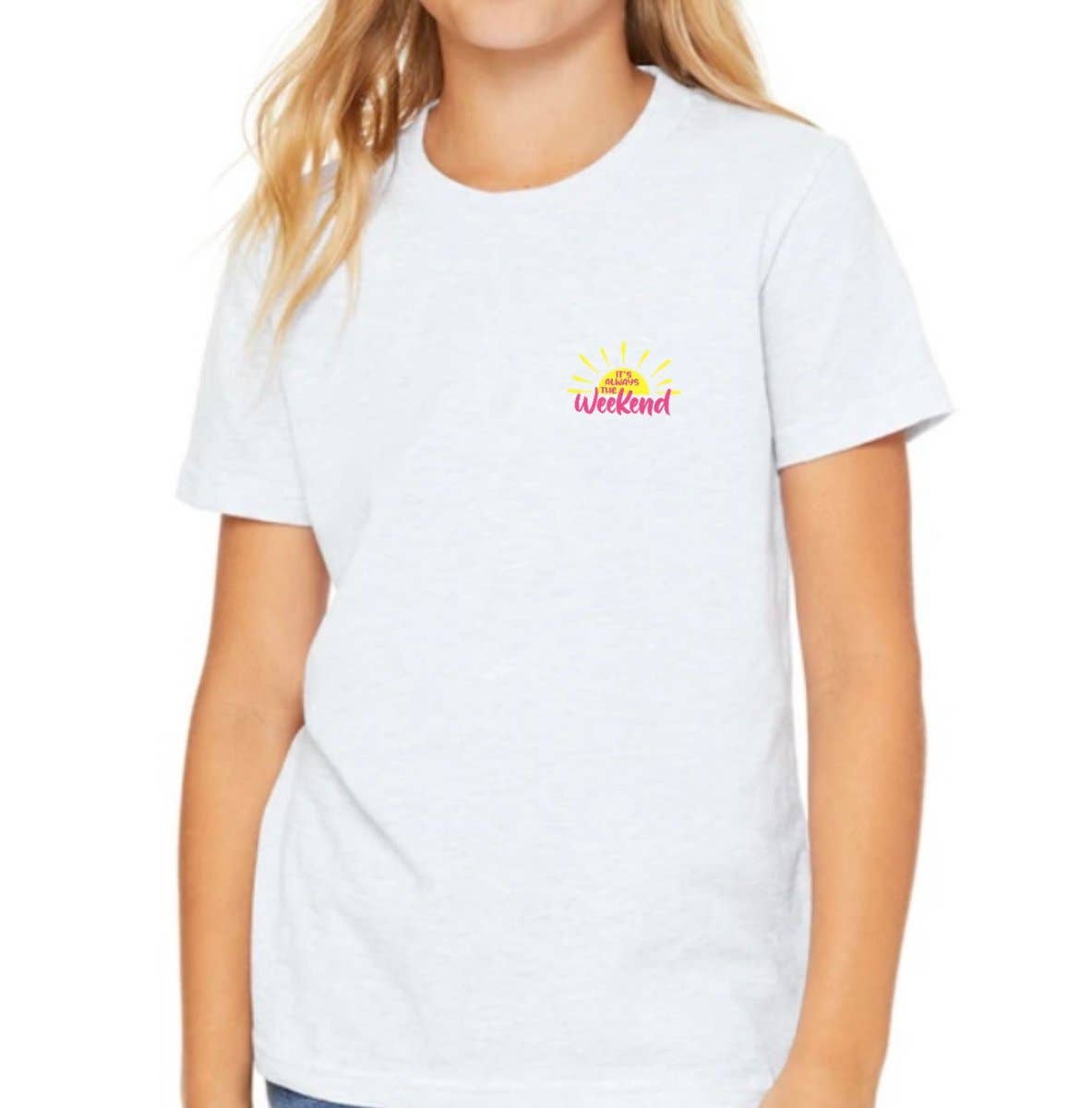 it’s always the weekend® - Wholesale Screen Printed T-Shirt - Kids - Youth Weekend Sun Graphic Tee2