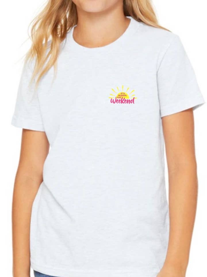 it’s always the weekend® - Wholesale Screen Printed T-Shirt - Kids - Youth Weekend Sun Graphic Tee2