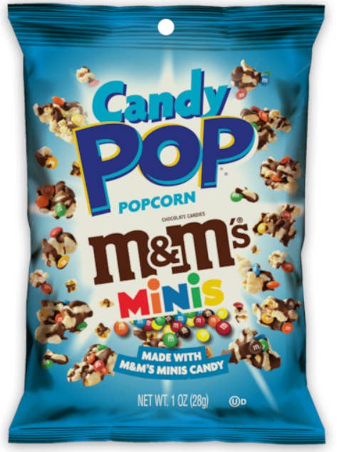 (S6-11) Popcorn-Candy Pop-M&M Popcorn 1oz ( 28g x8 units for wholesale by iSweet.ca