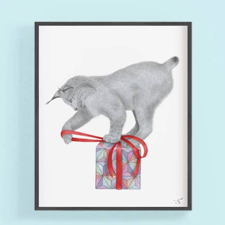 Hank Wythenshawe Portraitstudie Kanadischer Luchs 9 x 12 für den Großhandel von Central & Gus