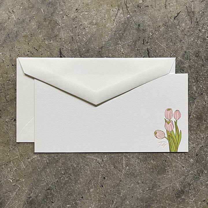 Notecard / Floral - Tulip for wholesale by Somersault Letterpress