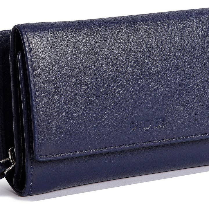 SADDLER - Wholesale Wallet - Women's - Compact Trifold Leather Purse "Eleanor" – Handmade by Saddler | RFID Protected & Gift Boxed | 10 Card Slots & Rear Zip Coin Pocket13
