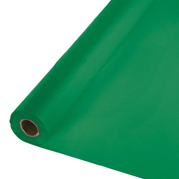 40 in x 100 ft Plastic Banquet Table Roll Emerald Green for wholesale by KT Supply
