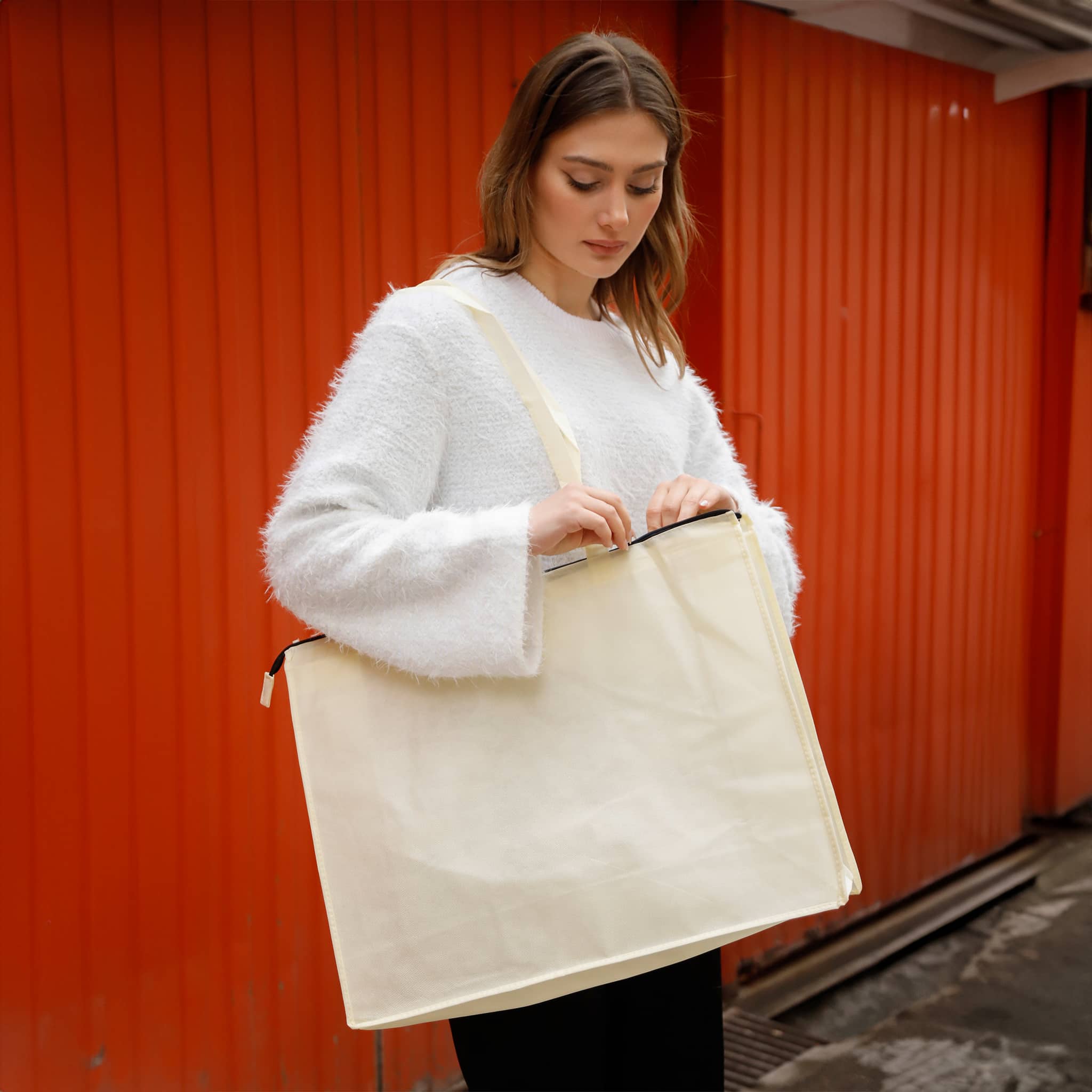 TBF – wholesale Bärkasse - Unisex – TBF Bär Allt Dragkedja Icke-vävd Väska - GN612