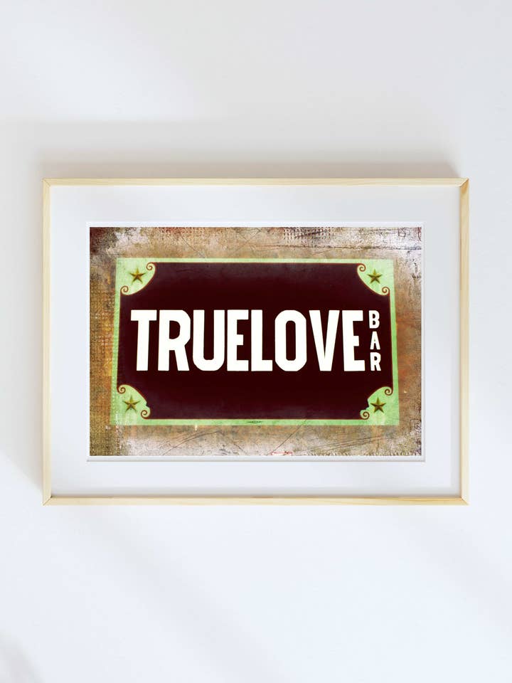 11x14 Waco, Texas Wahre Liebe Bar für den Großhandel von Lone Chimney Mercantile