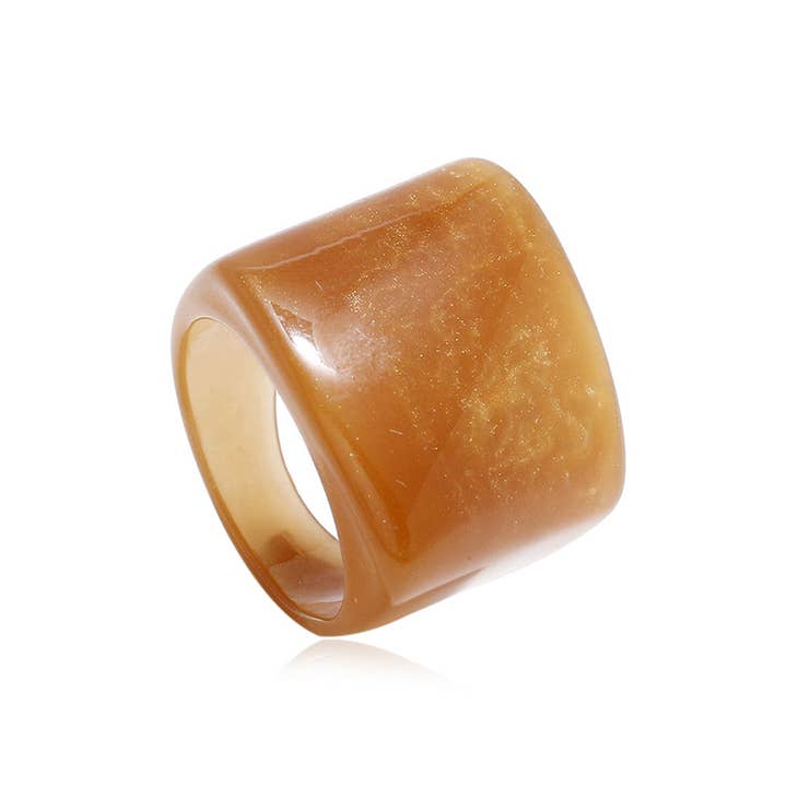 StyleGalX - Wholesale Cocktail/Statement Ring - Original Vintage 6 Colors Acrylic Geometric Ring3