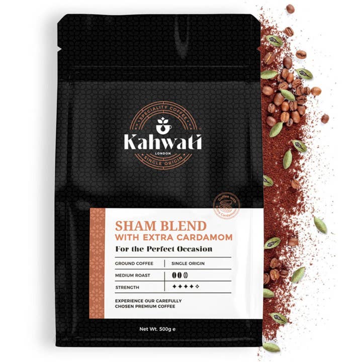 KAHWATI SPECIALITY COFFEE - Wholesale Ground Coffee - 250g Sham Blend - Turkish Ground Coffee With Extra Cardamom