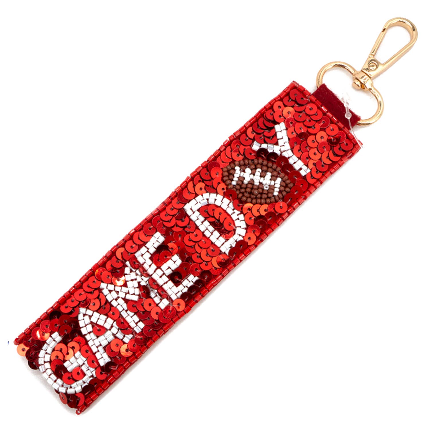 SP Sophia Collection - Wholesale Keychain - Women's - Game Day Seed Beaded Sequin Football Keychain 11