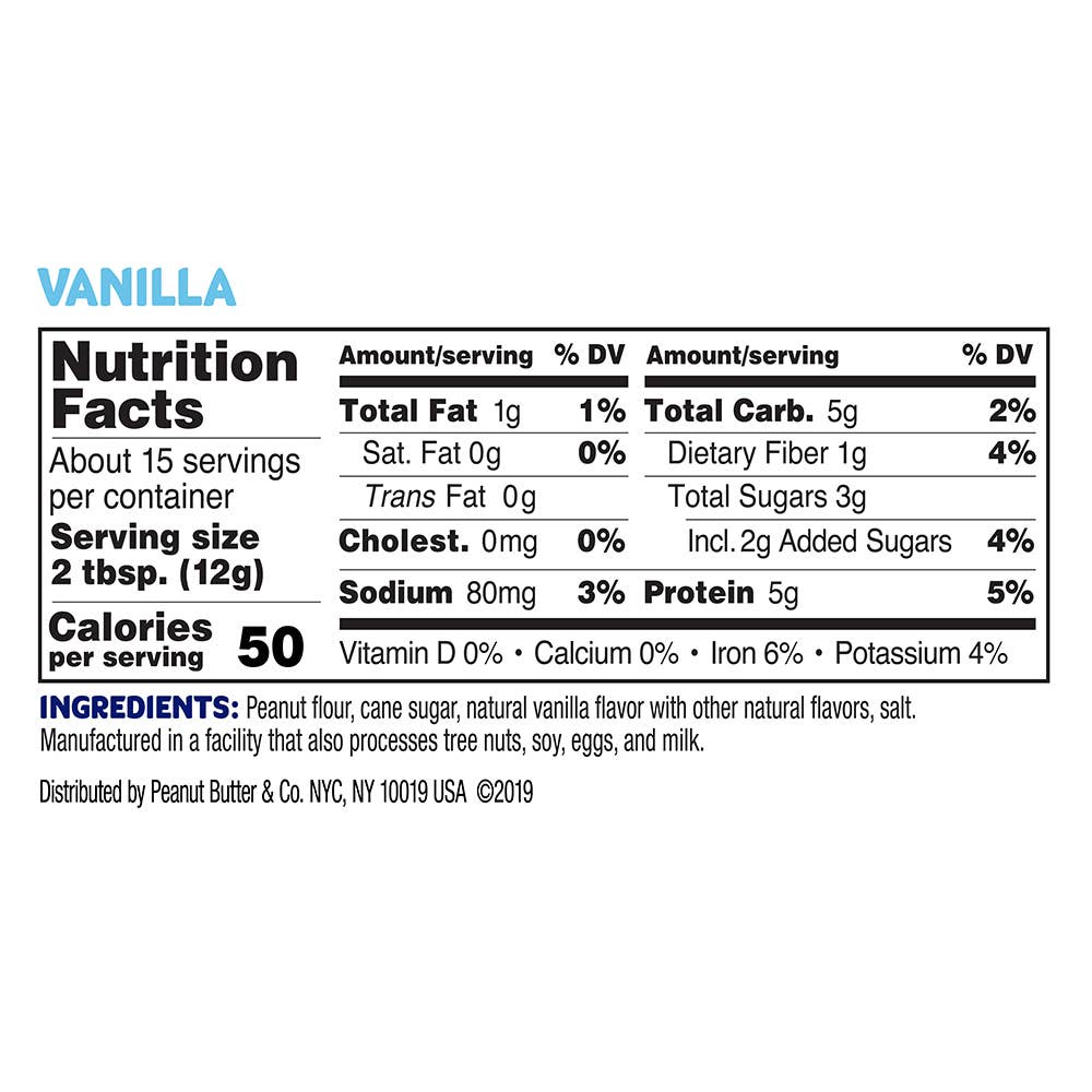 Peanut Butter & Co. - Wholesale Nut Butter - 6.5 oz Peanut Butter & Co. Peanut Butter Powder Vanilla2