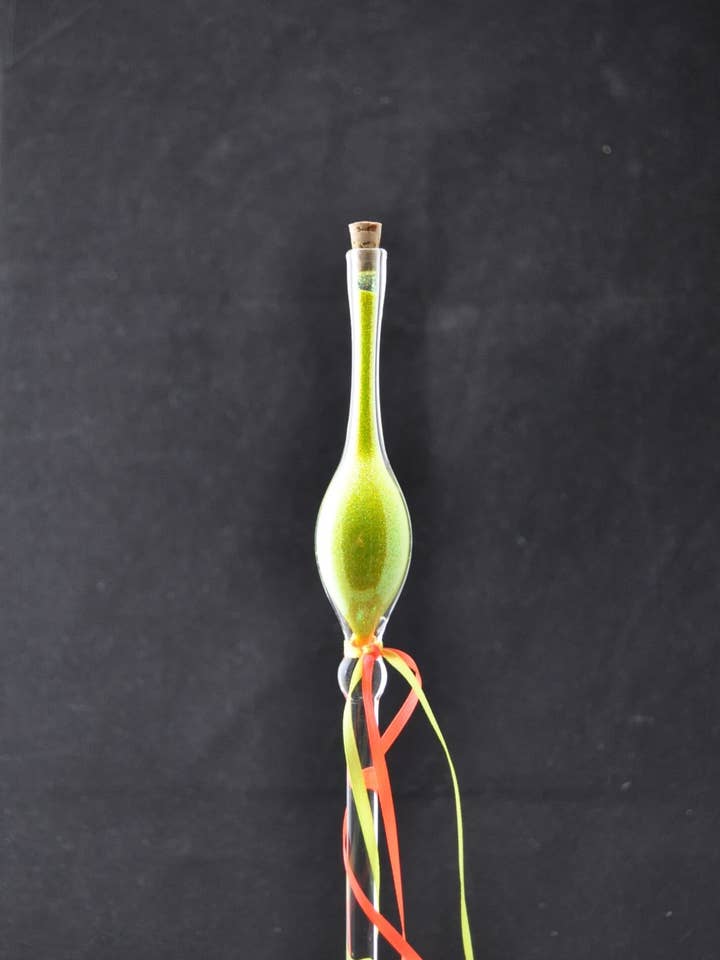 Yellow Fairy Dust Glass Wand for wholesale by Crystal Dragon