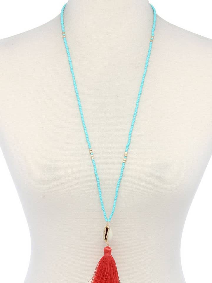 Colar com cercadura de borla Cowrie Shell por atacado de CC Wholesale Clothing