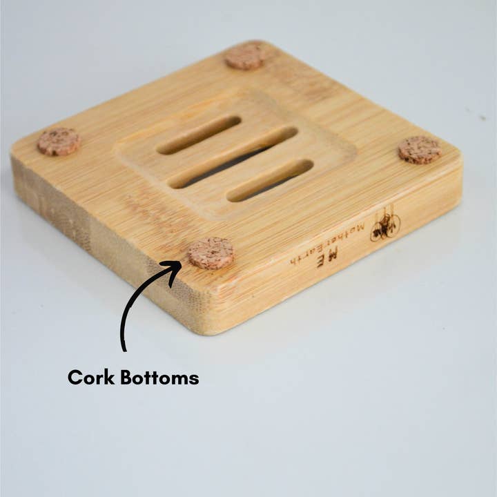 Me Mother Earth - Wholesale Bath soap dish - Square Bamboo Soap Dish4