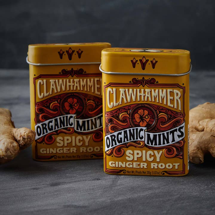 Big Sky Brands Inc. – wholesale Mints – Clawhammer Certified Organic Mints - Spicy Ginger Root 48ct2