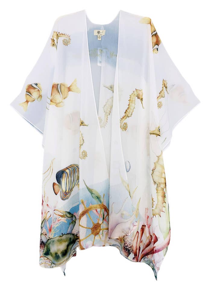 JC071019 Sjöhäst & Fisk Kimono för wholesale av JC Sunny Fashion