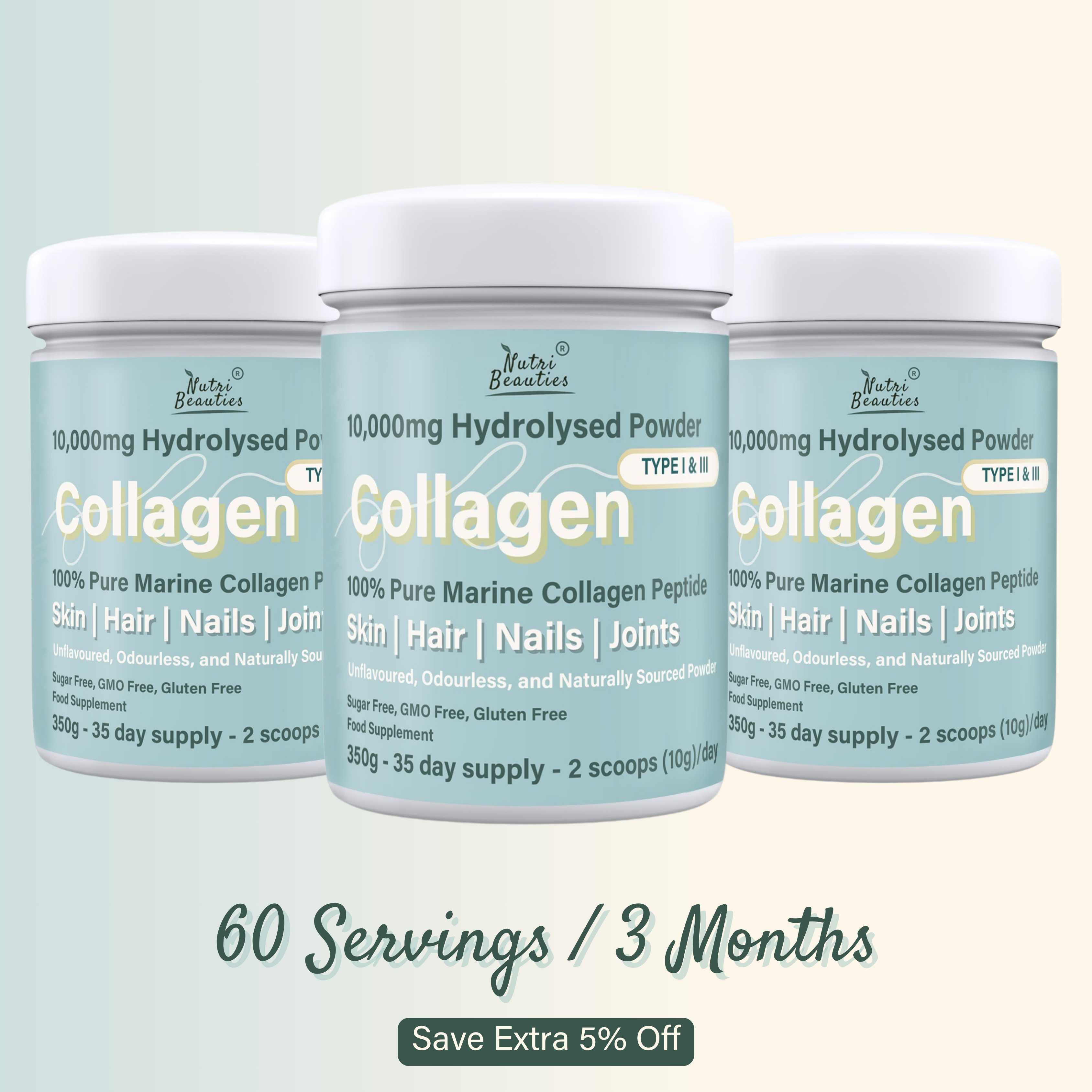 Nutri Beauties – wholesale Protein/superfood powder – NUTRI BEAUTIES Pure Marine Collagen Peptides Powder 10,000Mg16