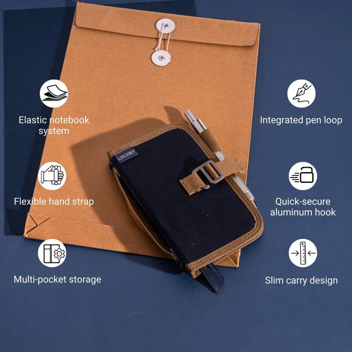 LOCHBY - Vendita all'ingrosso Diari/agende - Mini diario da campo compatto con sistema elastico per 4 taccuini24