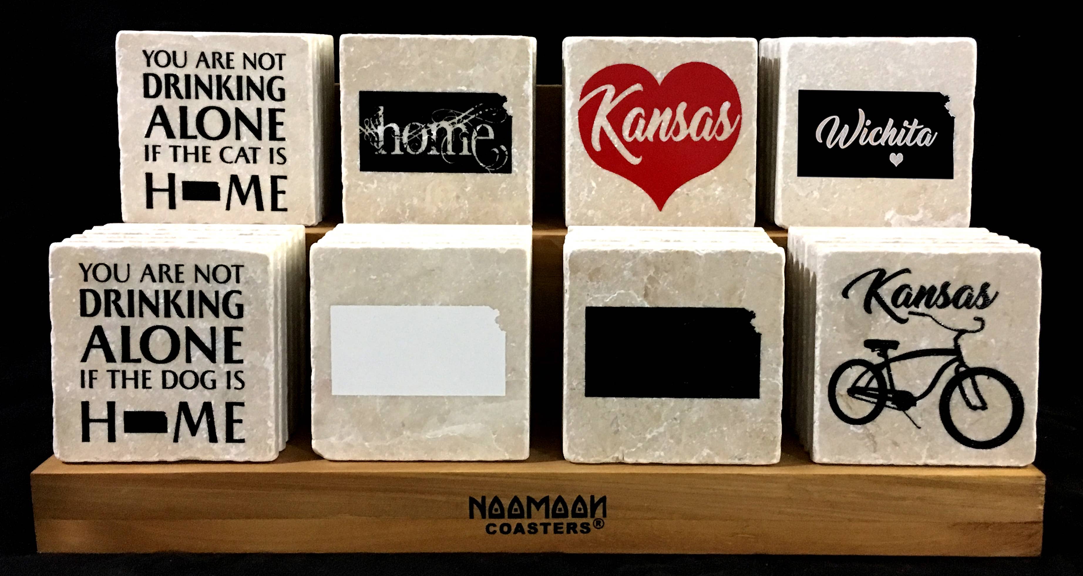 Noomoon - Wholesale Retailer Display - Home & Living - 8 Design Wooden Coaster Display10