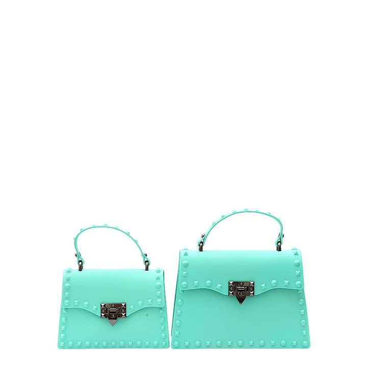 DASTI - Wholesale Top Handle Bag - Women's - Dasti Studded Handbags for Women Mini, Mint